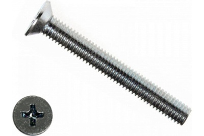 Винт с потайной головкой и крестообразным шлицем M5х12, DIN 965, нержавеющая сталь А2 — Крепимир